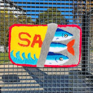 Alfombra, colores, forma sardina